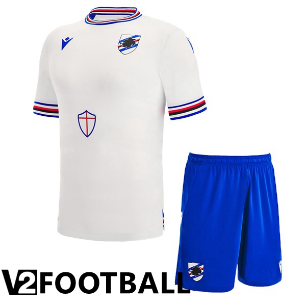 UC Sampdoria Kids Away Shirts White 2022/2023