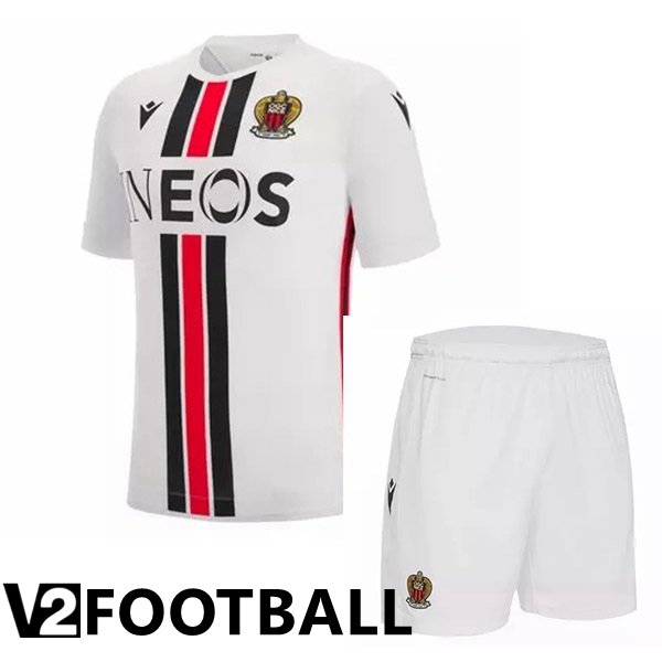 OGC Nice Kids Away Shirts White 2022/2023