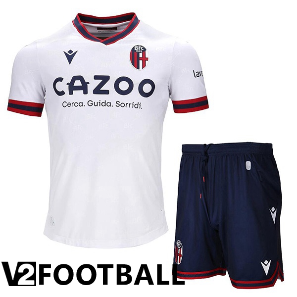 Bologna Kids Away Shirts White 2022 2023