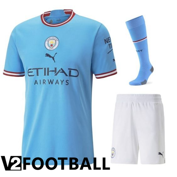 Manchester City Home Shirts (Shorts + Sock) 2022/2023