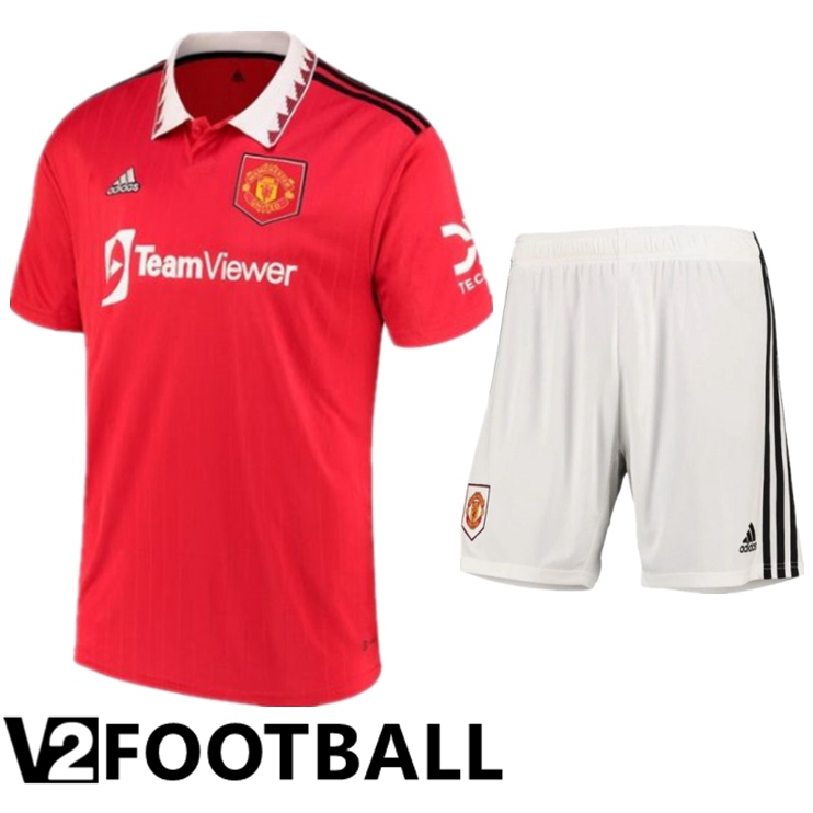 Manchester United Home Shirts + Shorts 2022/2023