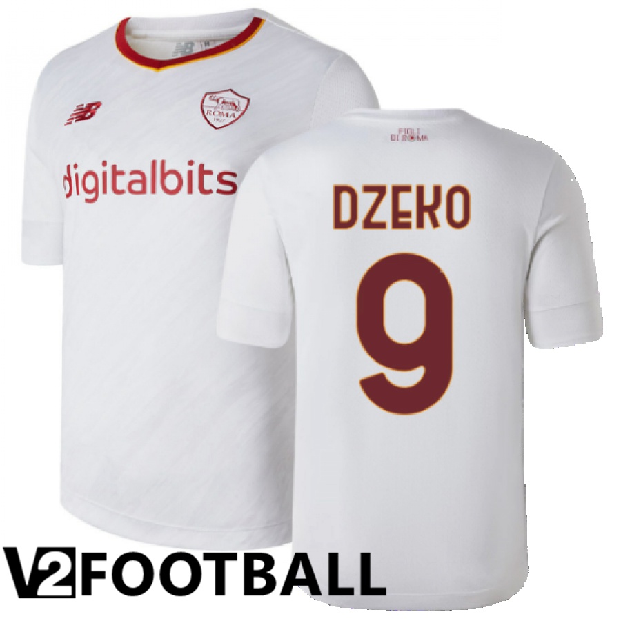 AS Roma (Dzeko 9) Away Shirts 2022/2023
