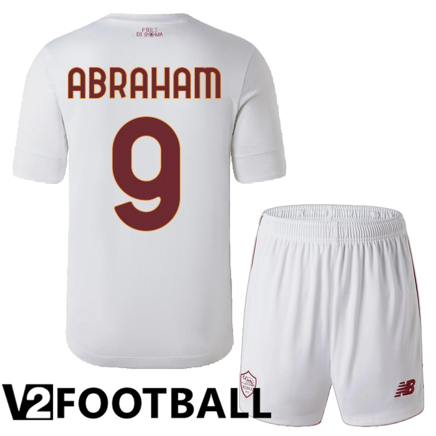 AS Roma (Abraham 9) Kids Away Shirts 2022/2023
