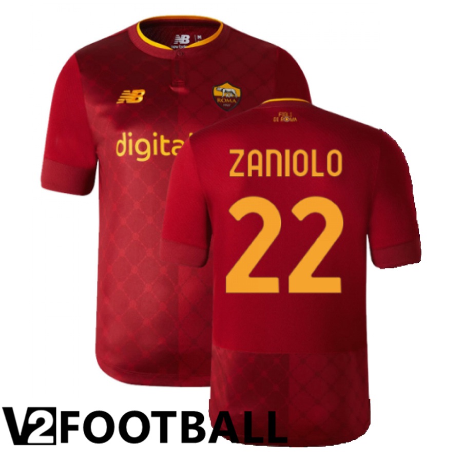 AS Roma (Zaniolo 22) Home Shirts 2022/2023