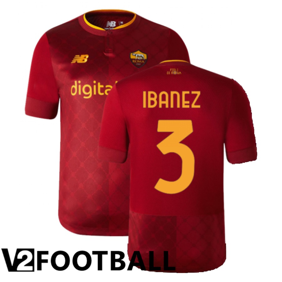 AS Roma (Ibanez 3) Home Shirts 2022/2023