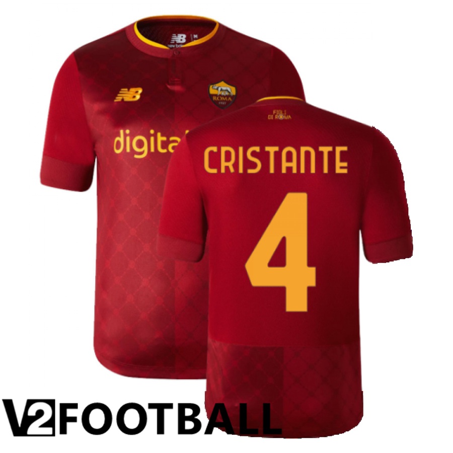 AS Roma (Cristante 4) Home Shirts 2022/2023