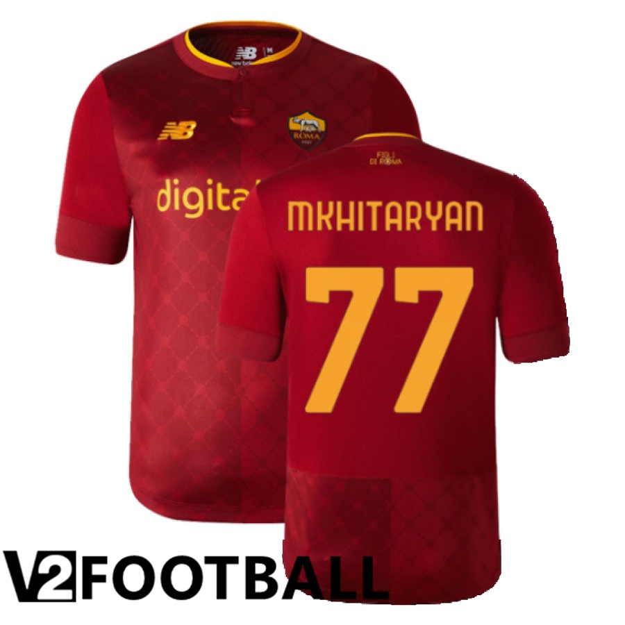 AS Roma (Mkhitaryan 77) Home Shirts 2022/2023