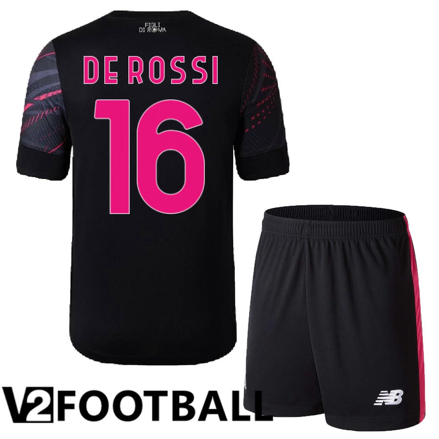 AS Roma (De Rossi 16) Kids Third Shirts 2022/2023