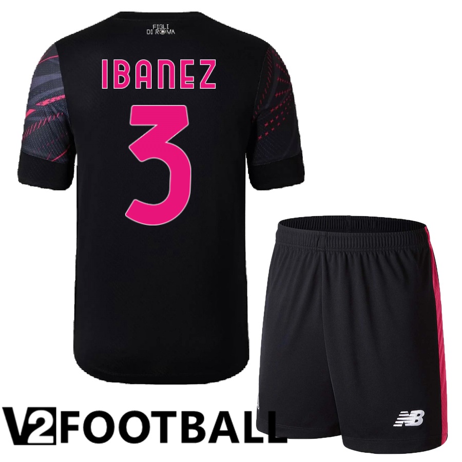 AS Roma (Ibanez 3) Kids Third Shirts 2022/2023