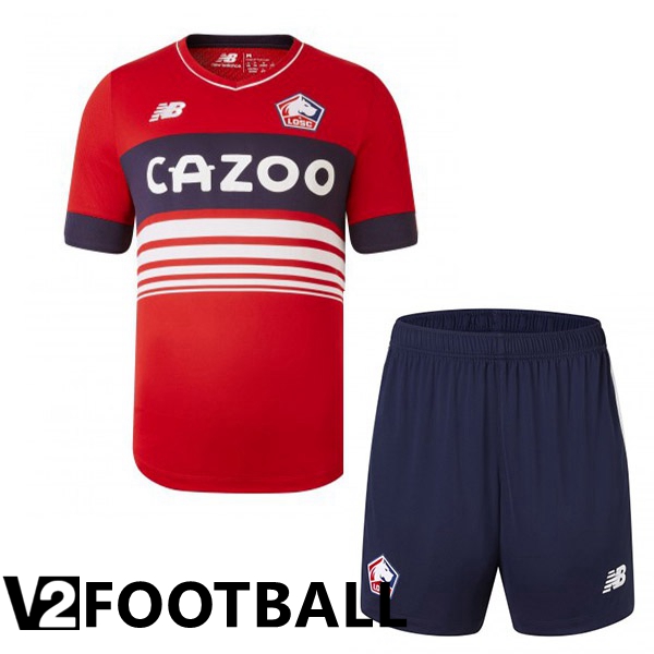 Lille OSC Kids Home Shirts Red 2022/2023