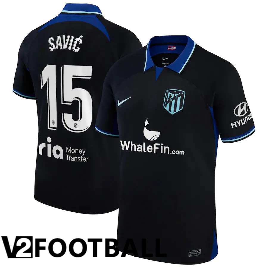 Atletico Madrid (Savić 15) Away Shirts 2022/2023