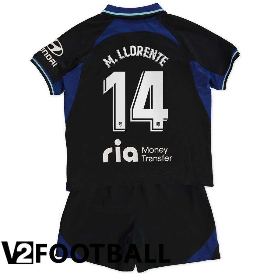 Atletico Madrid (M.Llorente 14) Kids Away Shirts 2022/2023