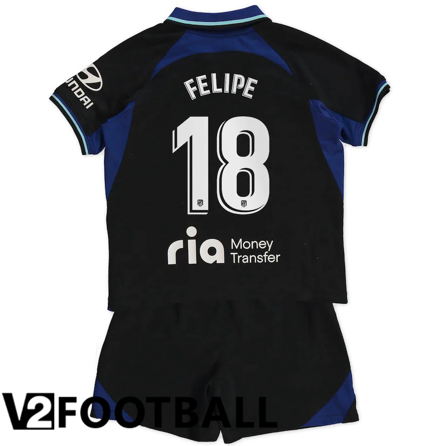 Atletico Madrid (Felipe 18) Kids Away Shirts 2022/2023