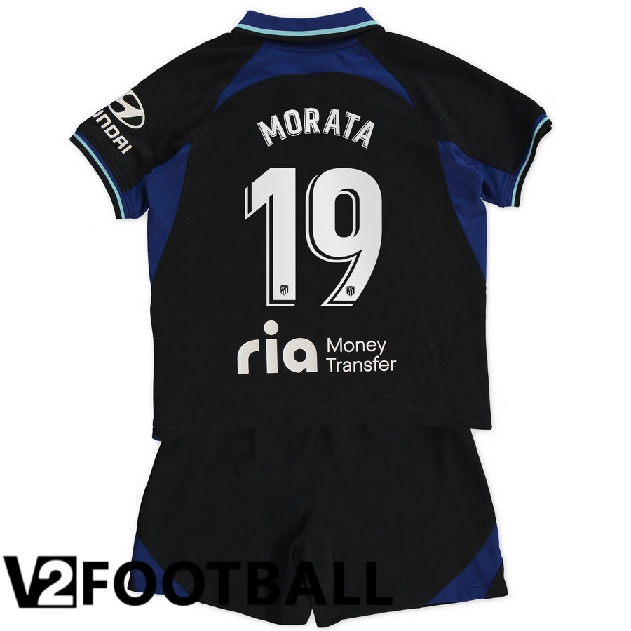 Atletico Madrid (Morata 19) Kids Away Shirts 2022/2023