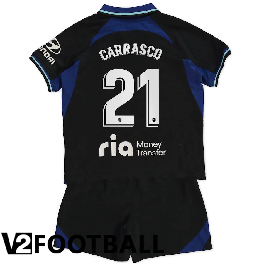 Atletico Madrid (Carrasco 21) Kids Away Shirts 2022/2023