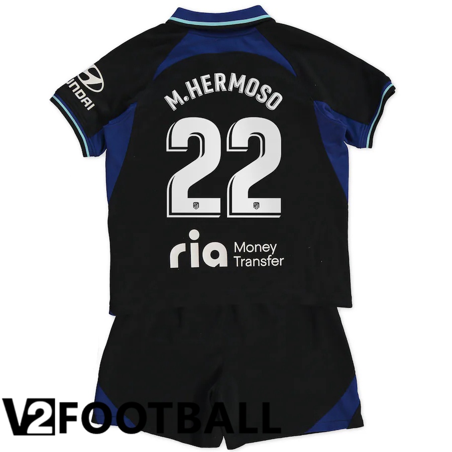 Atletico Madrid (M.Hermoso 22) Kids Away Shirts 2022/2023