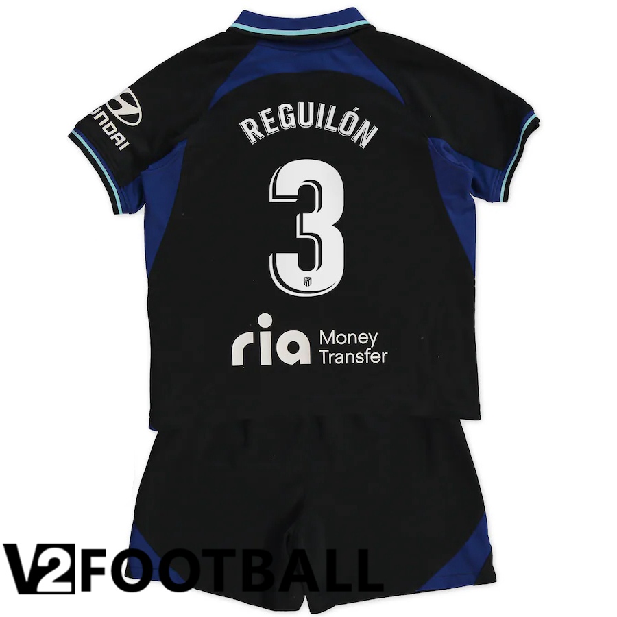 Atletico Madrid (Reguilón 3) Kids Away Shirts 2022/2023