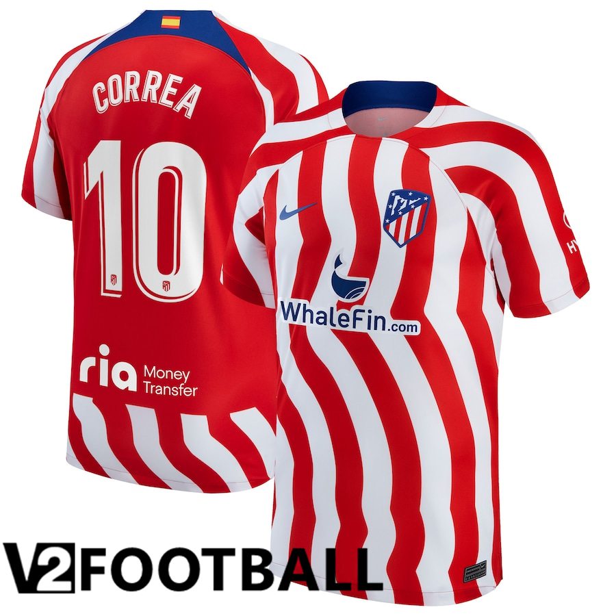 Atletico Madrid (Correa 10) Home Shirts 2022/2023