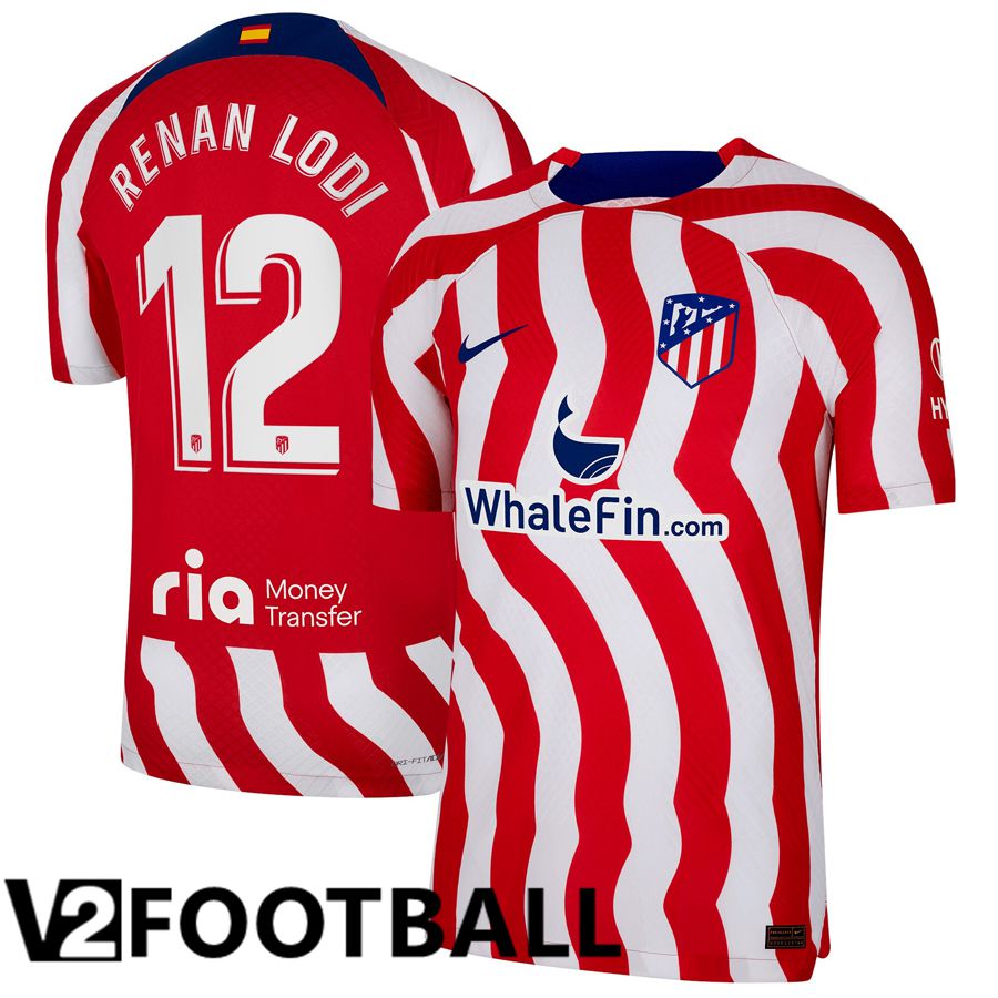 Atletico Madrid (Renan Lodi 12) Home Shirts 2022/2023