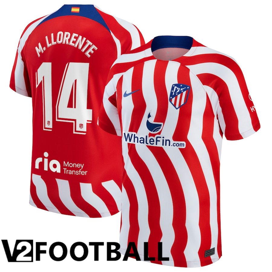 Atletico Madrid (M.Llorente 14) Home Shirts 2022/2023