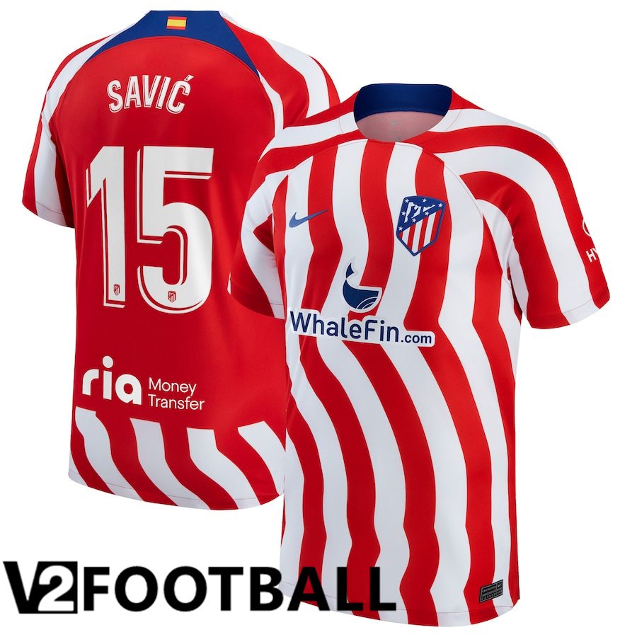 Atletico Madrid (Savić 15) Home Shirts 2022/2023