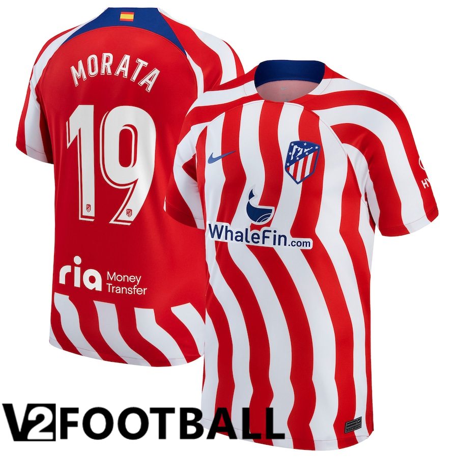 Atletico Madrid (Morata 19) Home Shirts 2022/2023