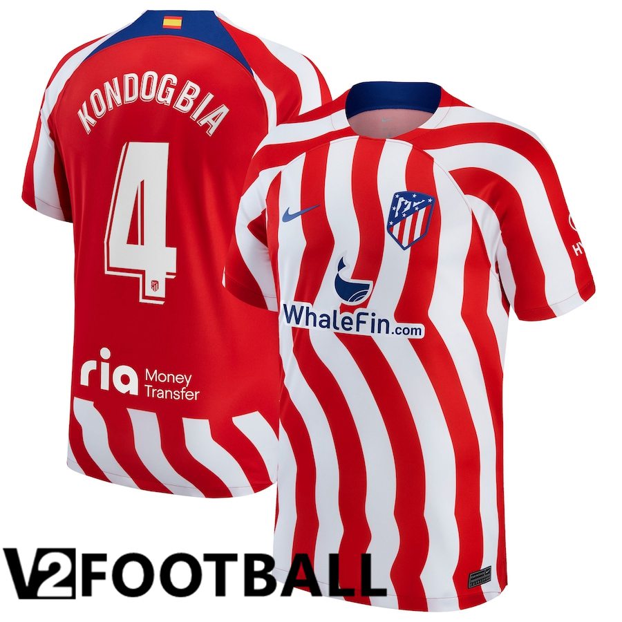 Atletico Madrid (Kondogbia 4) Home Shirts 2022/2023