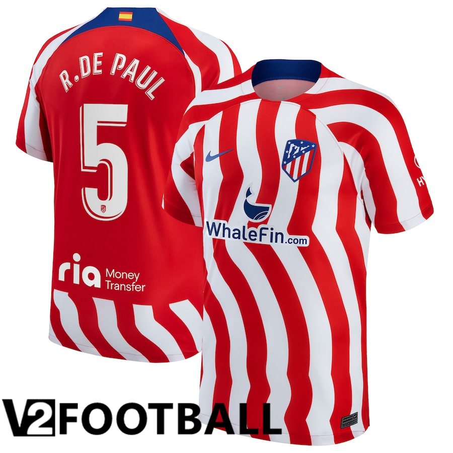 Atletico Madrid (R.De Paul 5) Home Shirts 2022/2023