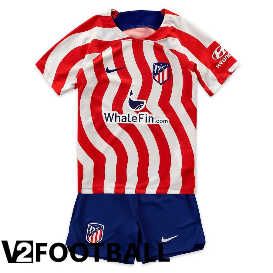 Atletico Madrid Kids Home Shirts 2022/2023