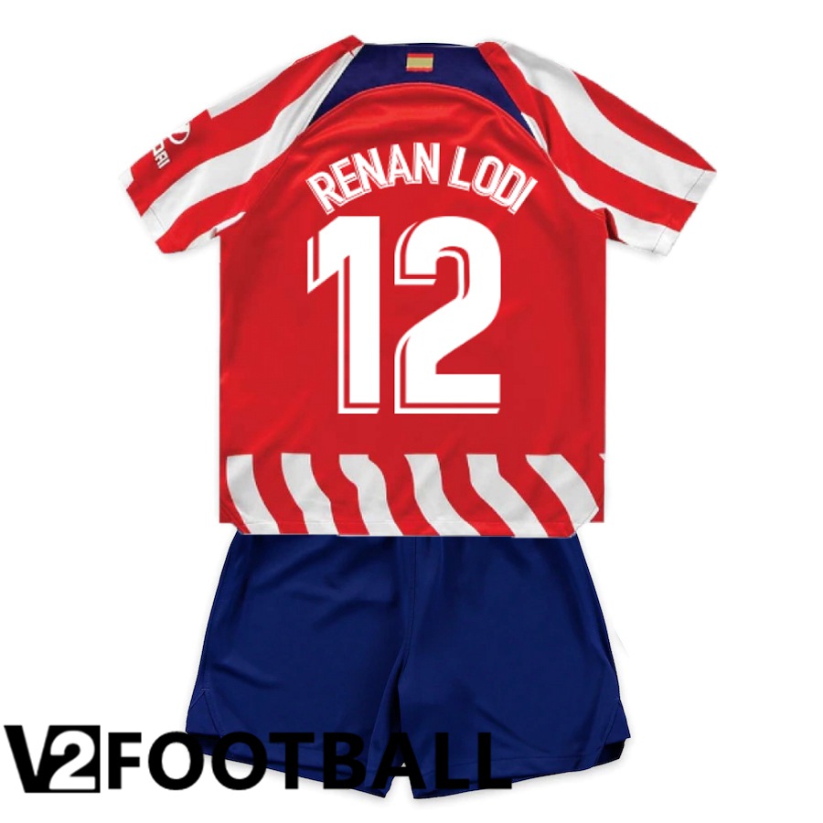 Atletico Madrid (Renan Lodi 12) Kids Home Shirts 2022/2023