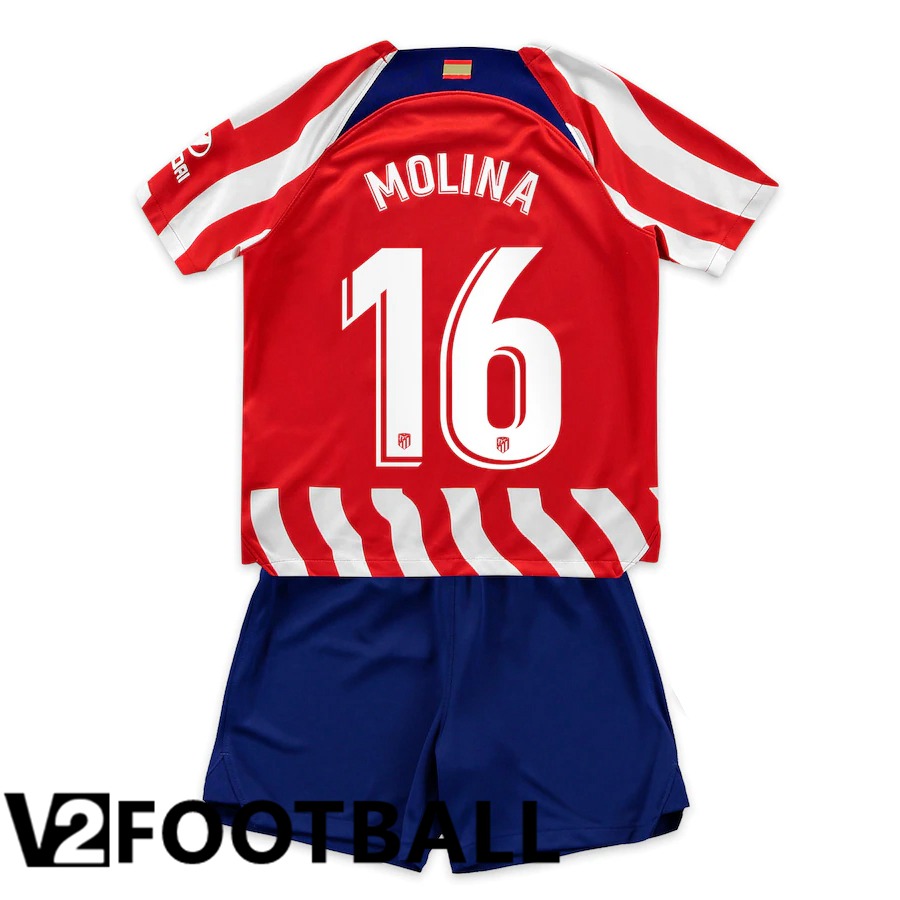 Atletico Madrid (Molina 16) Kids Home Shirts 2022/2023