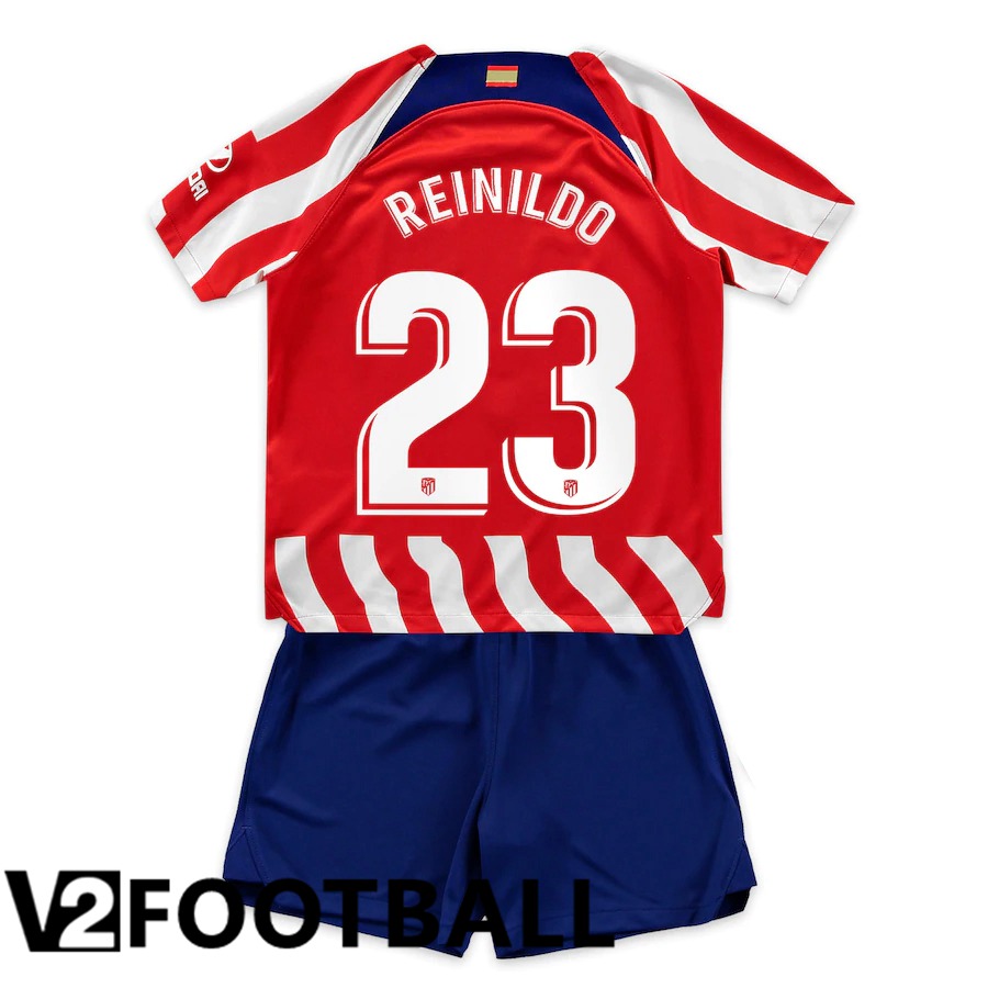 Atletico Madrid (Reinildo 23) Kids Home Shirts 2022/2023