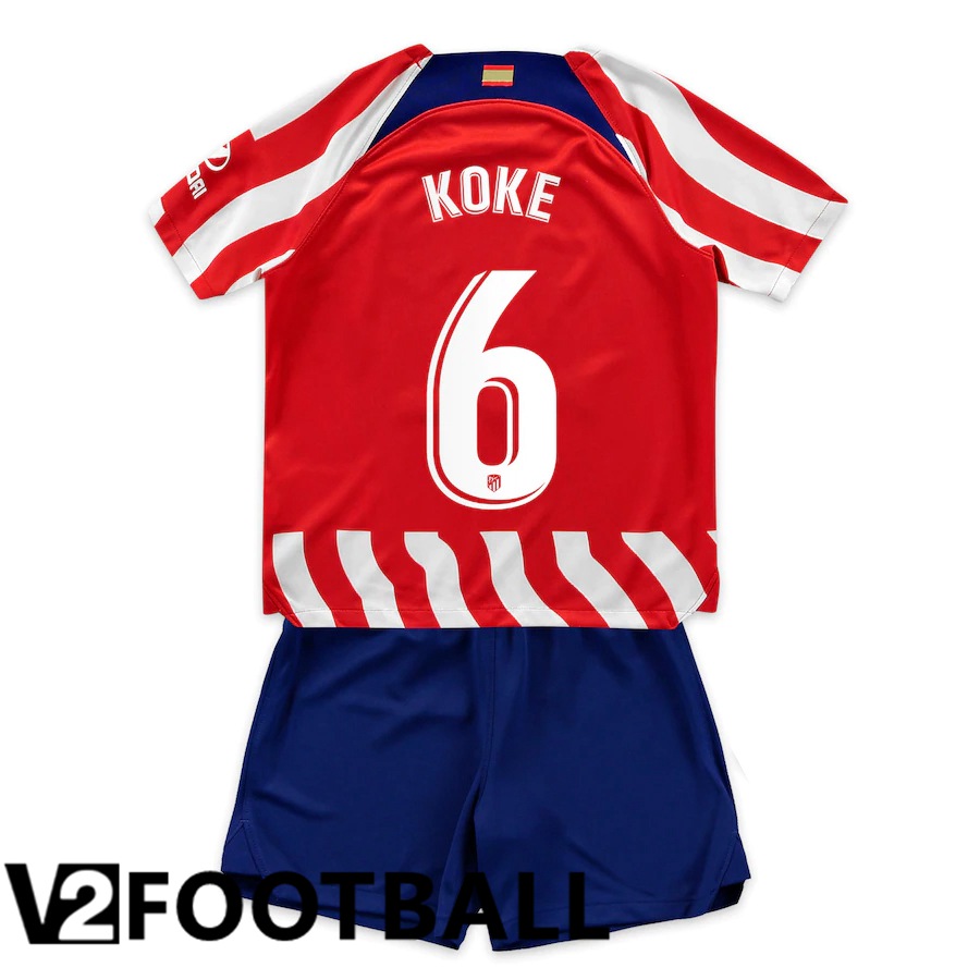 Atletico Madrid (Koke 6) Kids Home Shirts 2022/2023