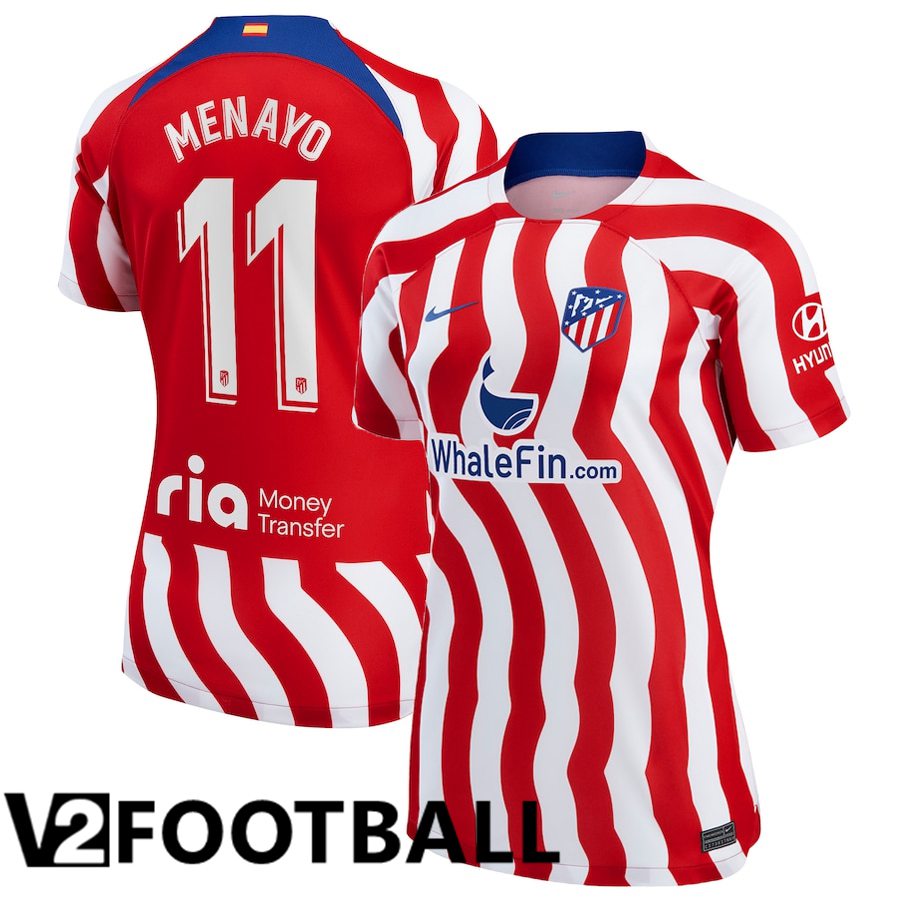 Atletico Madrid (Menayo 11) Womens Home Shirts 2022/2023