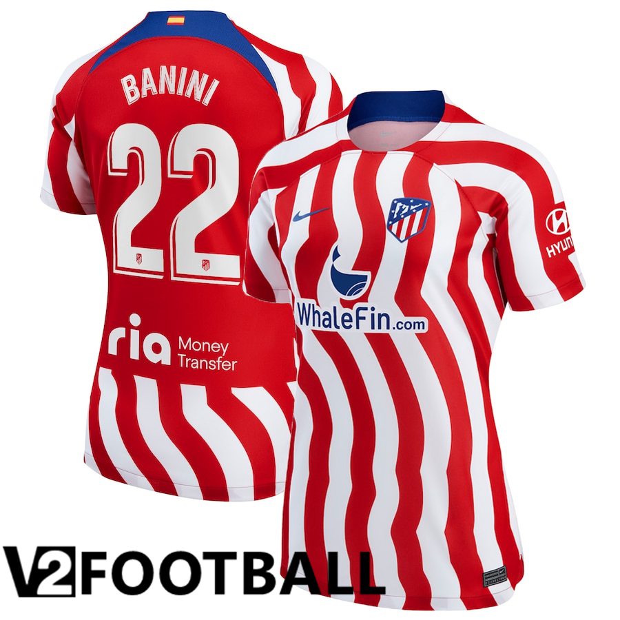 Atletico Madrid (Banini 22) Womens Home Shirts 2022/2023
