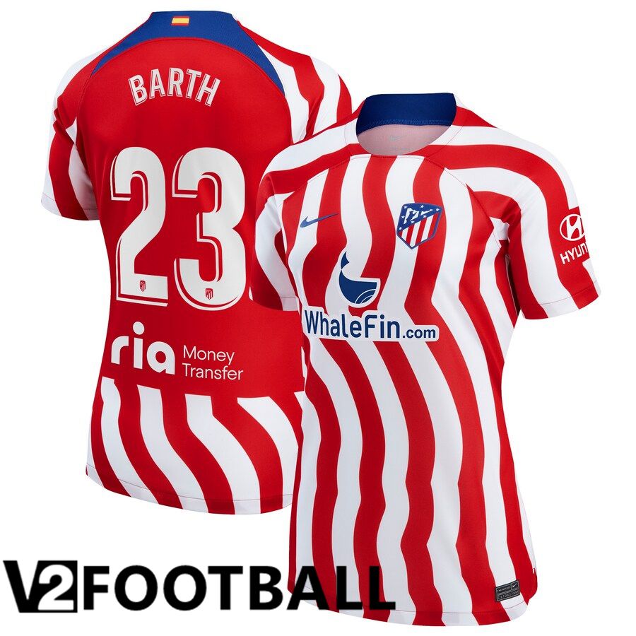 Atletico Madrid (Barth 23) Womens Home Shirts 2022/2023