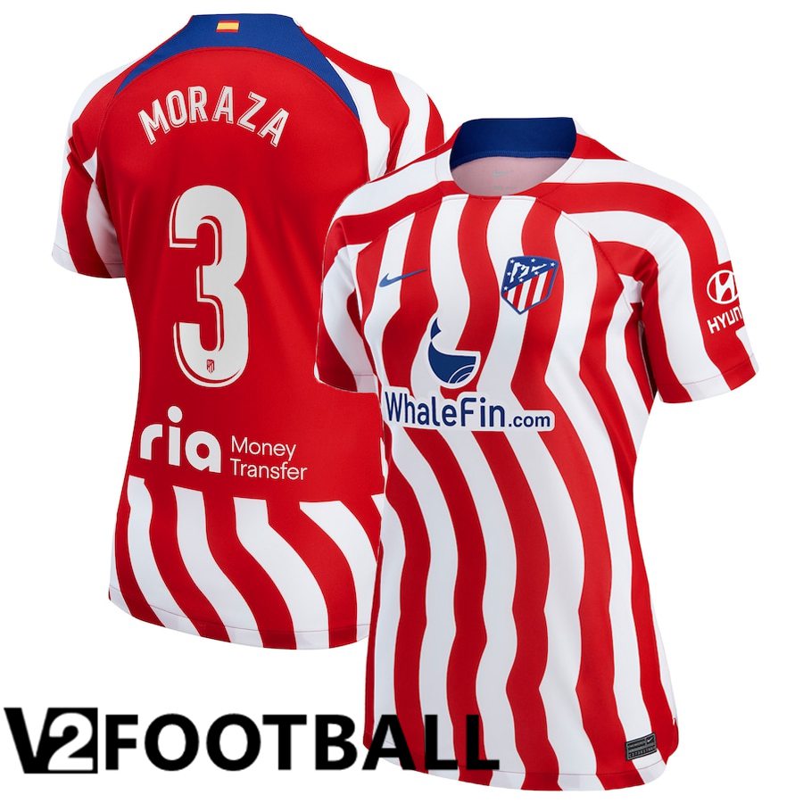 Atletico Madrid (Moraza 3) Womens Home Shirts 2022/2023