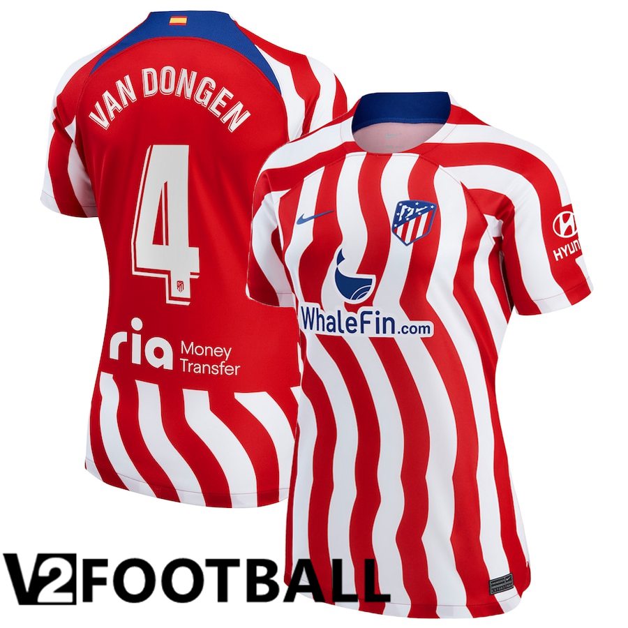 Atletico Madrid (Dongen 4) Womens Home Shirts 2022/2023