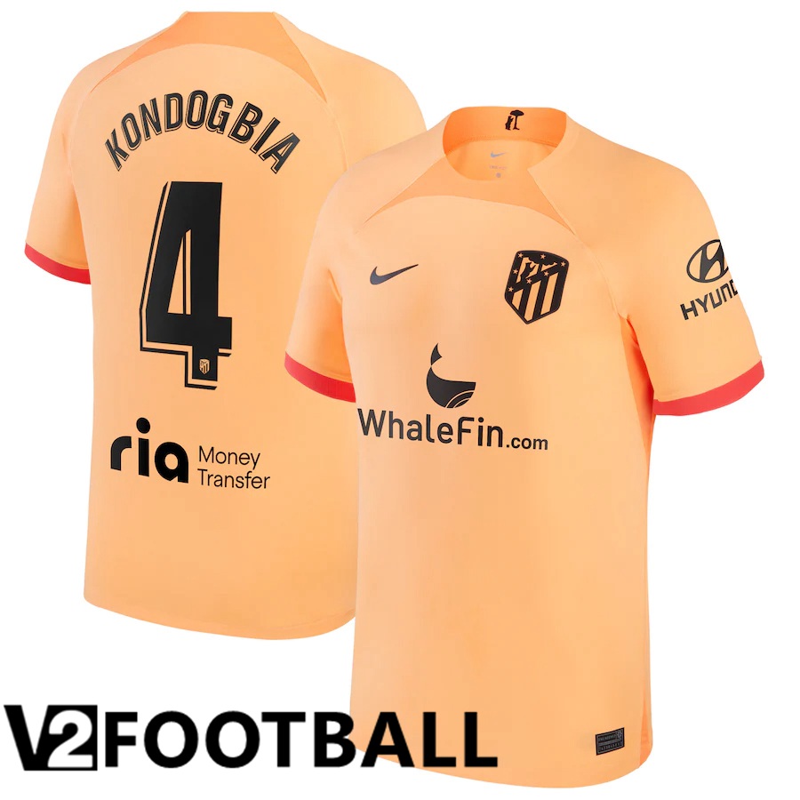 Atletico Madrid (Kondogbia 4) Third Shirts 2022/2023
