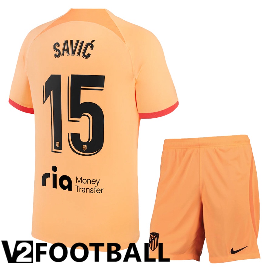 Atletico Madrid (Savić 15) Kids Third Shirts 2022/2023