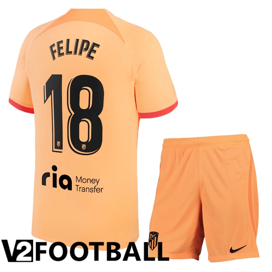 Atletico Madrid (Felipe 18) Kids Third Shirts 2022/2023