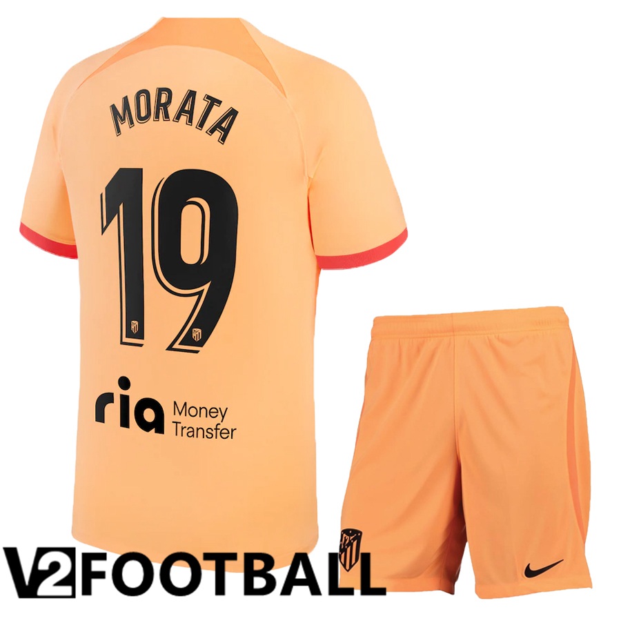 Atletico Madrid (Morata 19) Kids Third Shirts 2022/2023