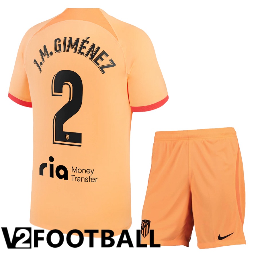 Atletico Madrid (J.M.Giménez 2) Kids Third Shirts 2022/2023