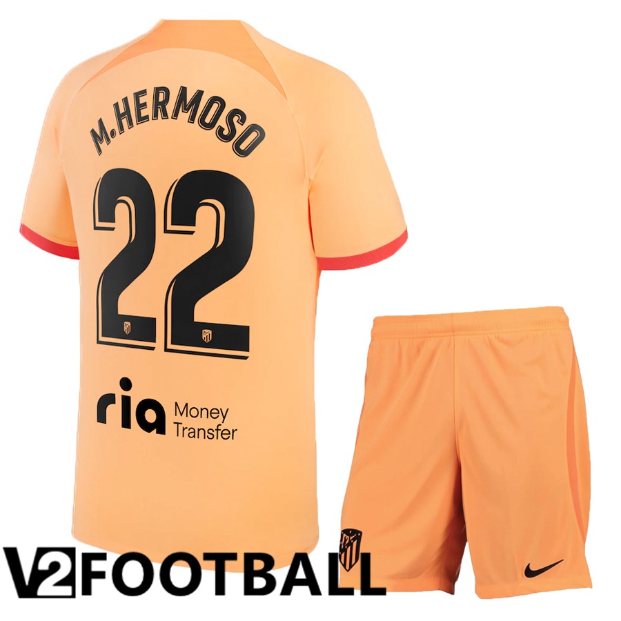 Atletico Madrid (M.Hermoso 22) Kids Third Shirts 2022/2023