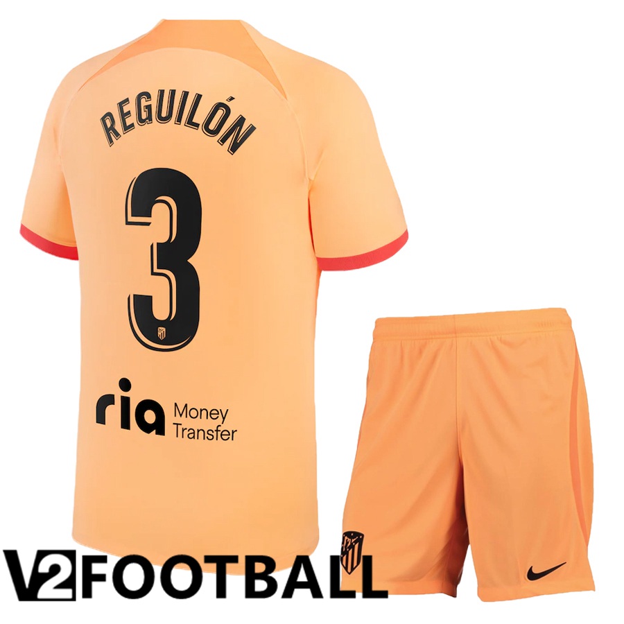 Atletico Madrid (Reguilón 3) Kids Third Shirts 2022/2023