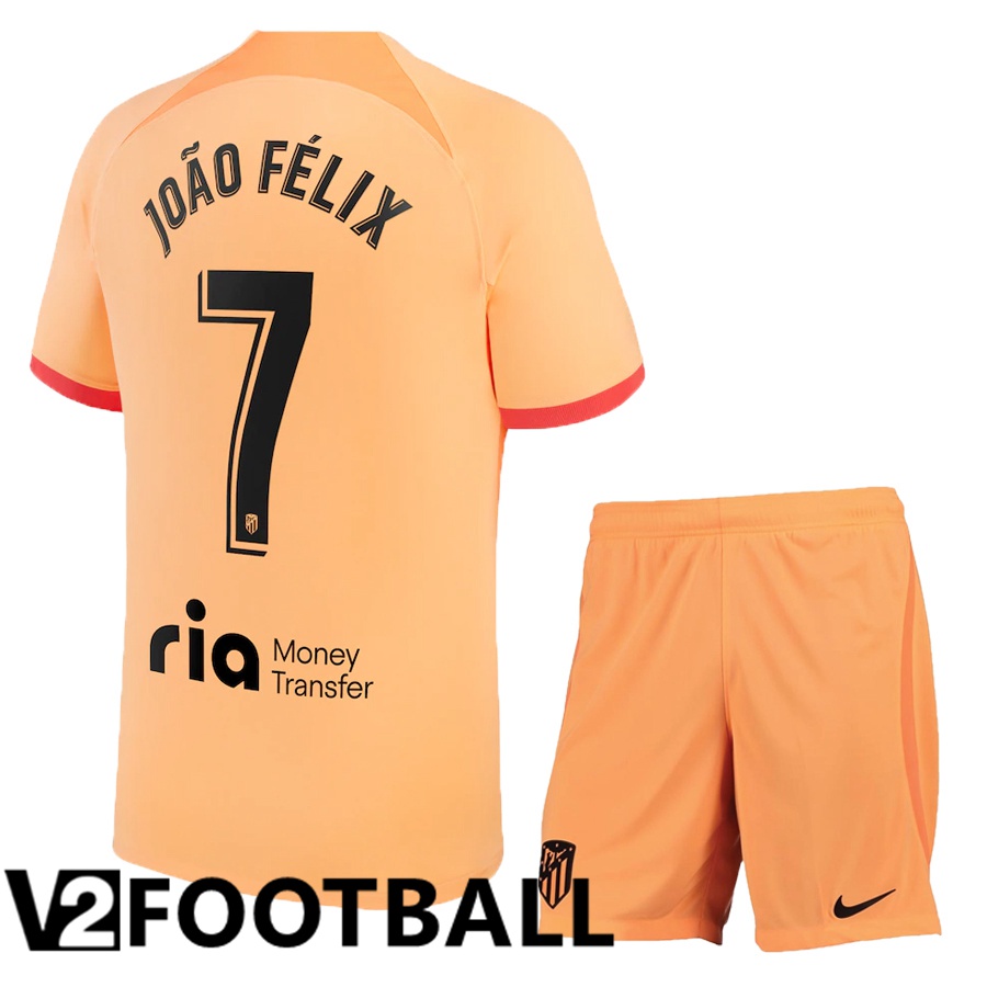 Atletico Madrid (João Félix 7) Kids Third Shirts 2022/2023