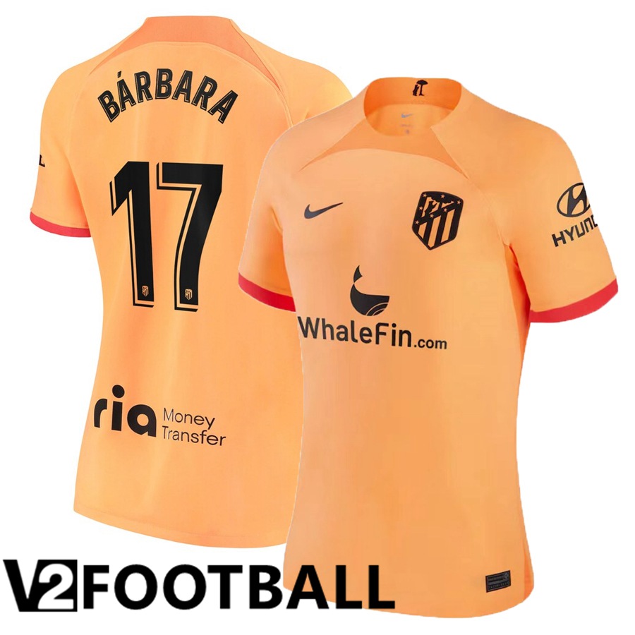 Atletico Madrid (Bárbara 17) Womens Third Shirts 2022/2023