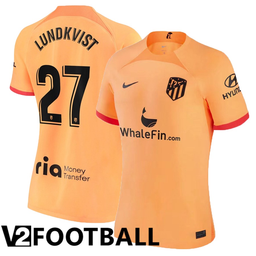 Atletico Madrid (Lundkvist 27) Womens Third Shirts 2022/2023