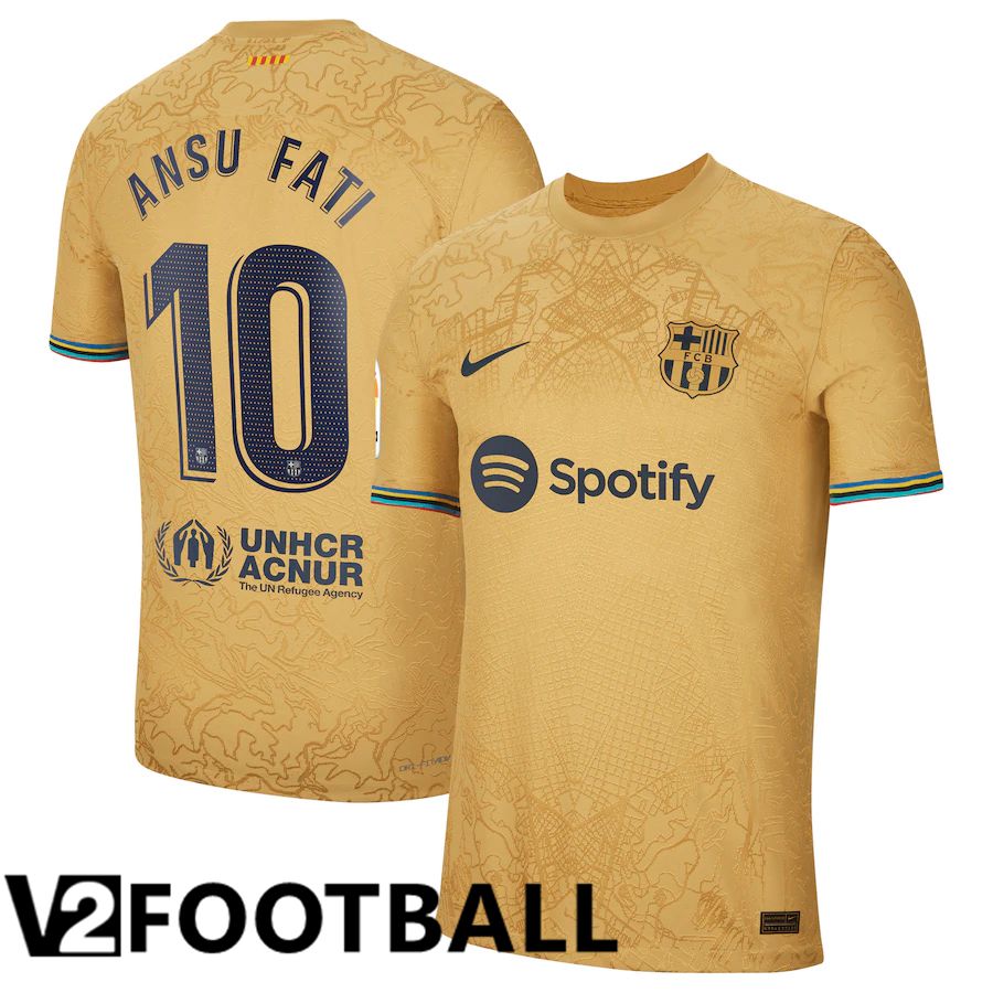 FC Barcelona (Ansu Fat 10) Away Shirts 2022/2023