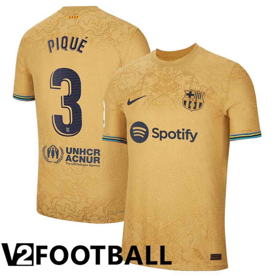 FC Barcelona (Piqué 3) Away Shirts 2022/2023